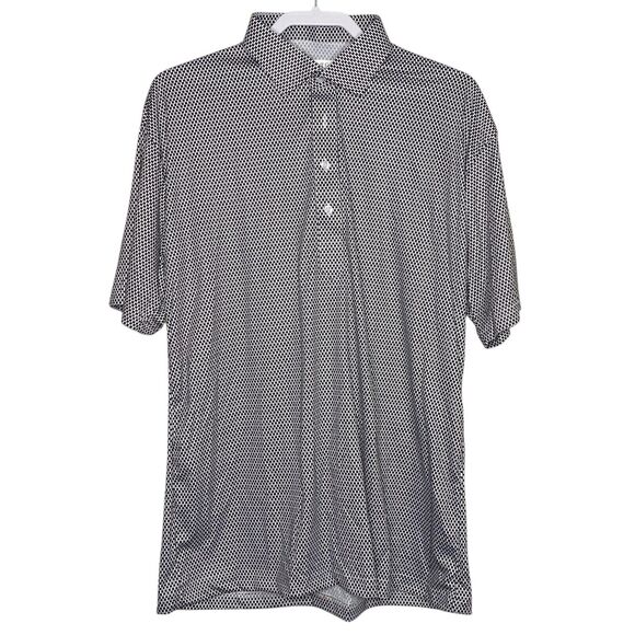 Collars & Co Polo Shirt Mens Large Relaxed Black Vantage Dress Collar Golf NEW - Picture 2 of 8